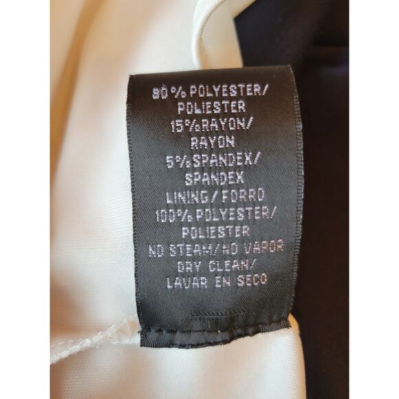 S.L. Fashions Lattice Cut Navy Blue & White Sleeveless Knee Length Dress Sz 12 - Picture 6 of 6